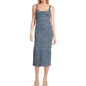 NWT GB Blue Denim Midi Dress XXL